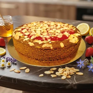 Mentes tortarendelés 45 Mandulás epertorta