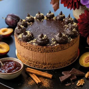 Szilvás csokoládétorta