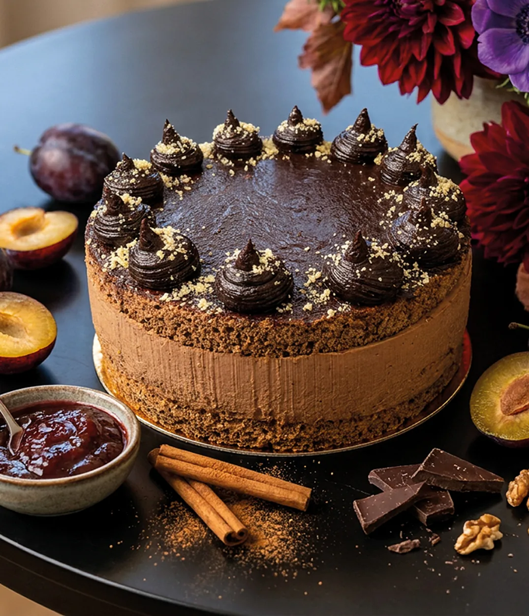szilvas csokoladetorta egesztorta